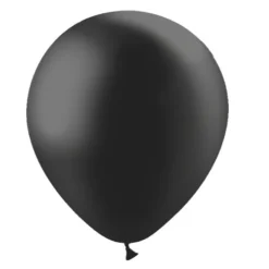 Zwarte Ballonnen Metallic 30cm 10st