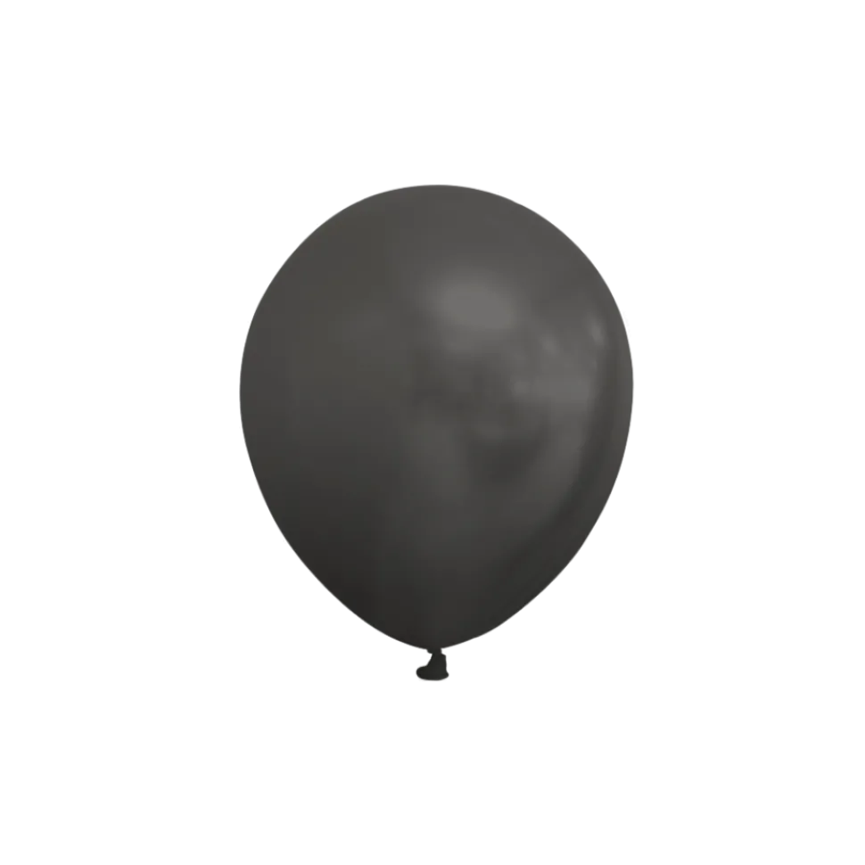 Zwarte Ballonnen Metallic 13cm 100st