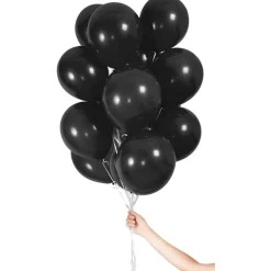 Zwarte Ballonnen Met Lint 23cm 30st
