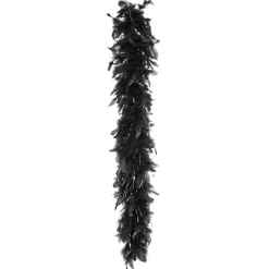 Zwarte Boa met Zilver 1,8m