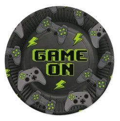 Zwarte Borden Game On 23cm 8st