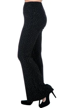 Zwarte Broek Dames Flared Glitter