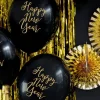 Zwarte Happy New Year Ballonnen 30cm 6st
