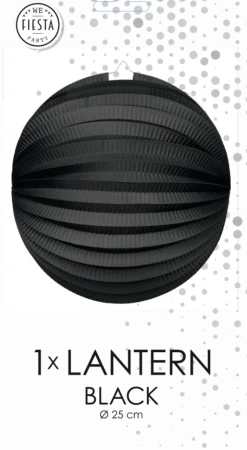 Zwarte Lampion 25cm