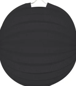 Zwarte Lampion Rond 23cm