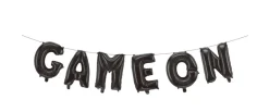 Zwarte Letter Ballon Game On