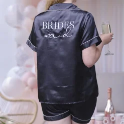Zwarte Pyjama Bridesmaid Maat M