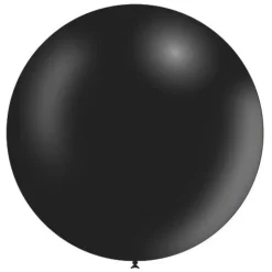 Zwarte Reuze Ballon XL Metallic 91cm