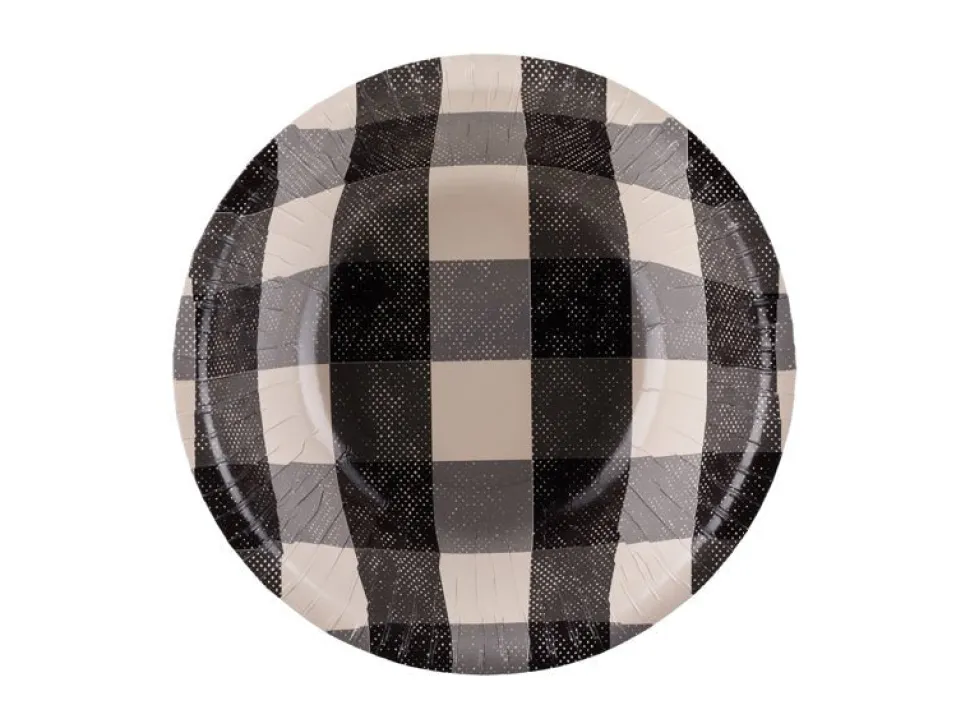 Zwarte Schaaltjes Geruit 17cm
