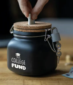 Zwarte Spaarpot College Fund 12,5cm