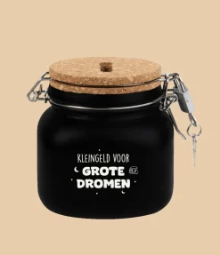 Zwarte Spaarpot Grote Dromen 12,5cm