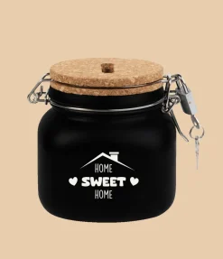 Zwarte Spaarpot Home Sweet Home 12,5cm