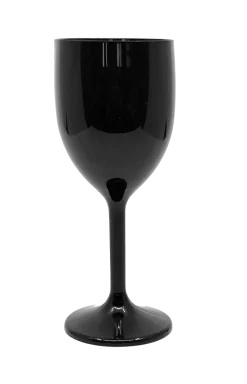 Zwarte Wijnglazen 300ml 2st