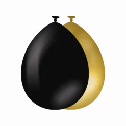 Zwart Gouden Ballonnen 30cm 25st