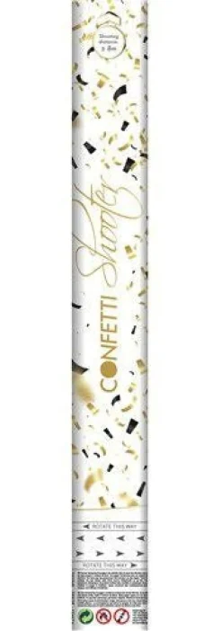 Zwart Gouden Confetti Kanon 40cm
