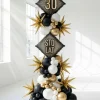 Zwart Gouden Folie Ballon Sto Lat Leeg 46cm