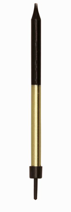 Zwart Gouden Kaarsen Dip-Dyed 9,5cm 12st