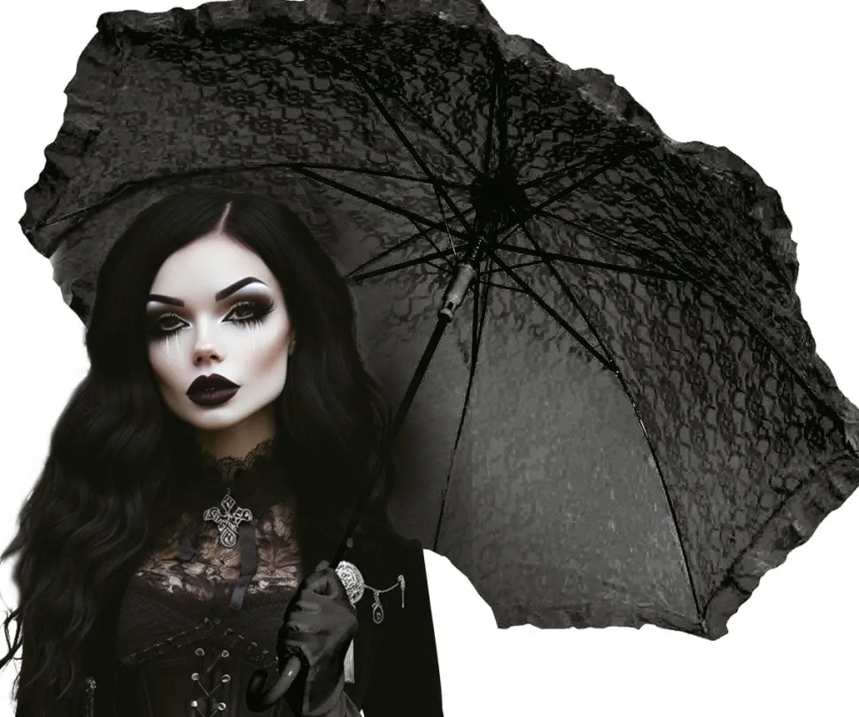 Zwart Paraplu Gothic