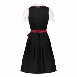 Zwart Rode Dirndl Jurk Oktoberfest Dames Bordeaux