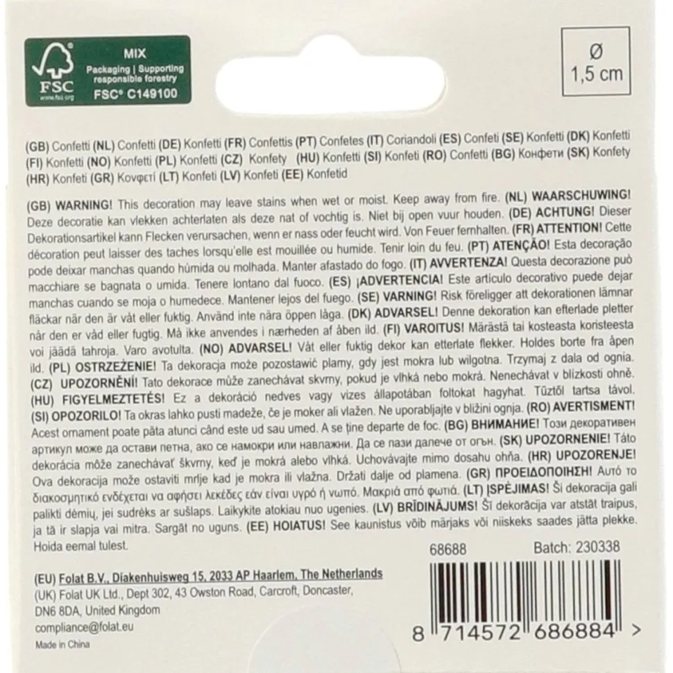 Zwart Zilveren Confetti Zwart 14gr