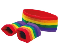Zweetbandjes Meerkleurig Set 3 delig