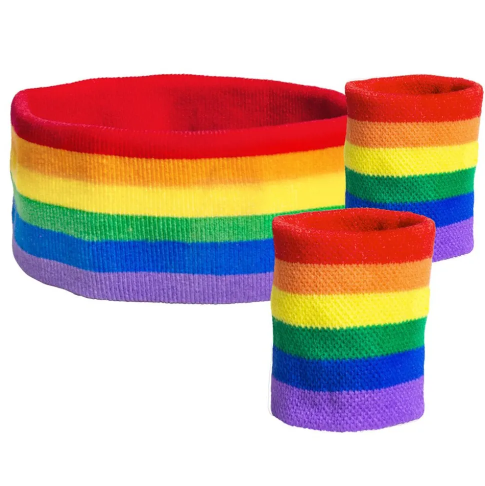 Zweetbandjes Meerkleurig 3st