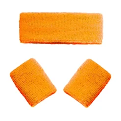 Zweetbandjes Neon Oranje 3st